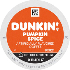 Dunkin' Pumpkin Spice K-Cup pods ready for autumn mornings