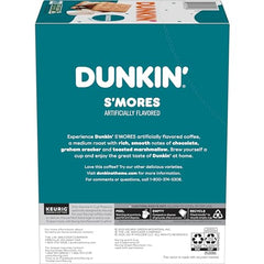 Dunkin' S’mores flavor notes highlight chocolate and graham cracker accents.