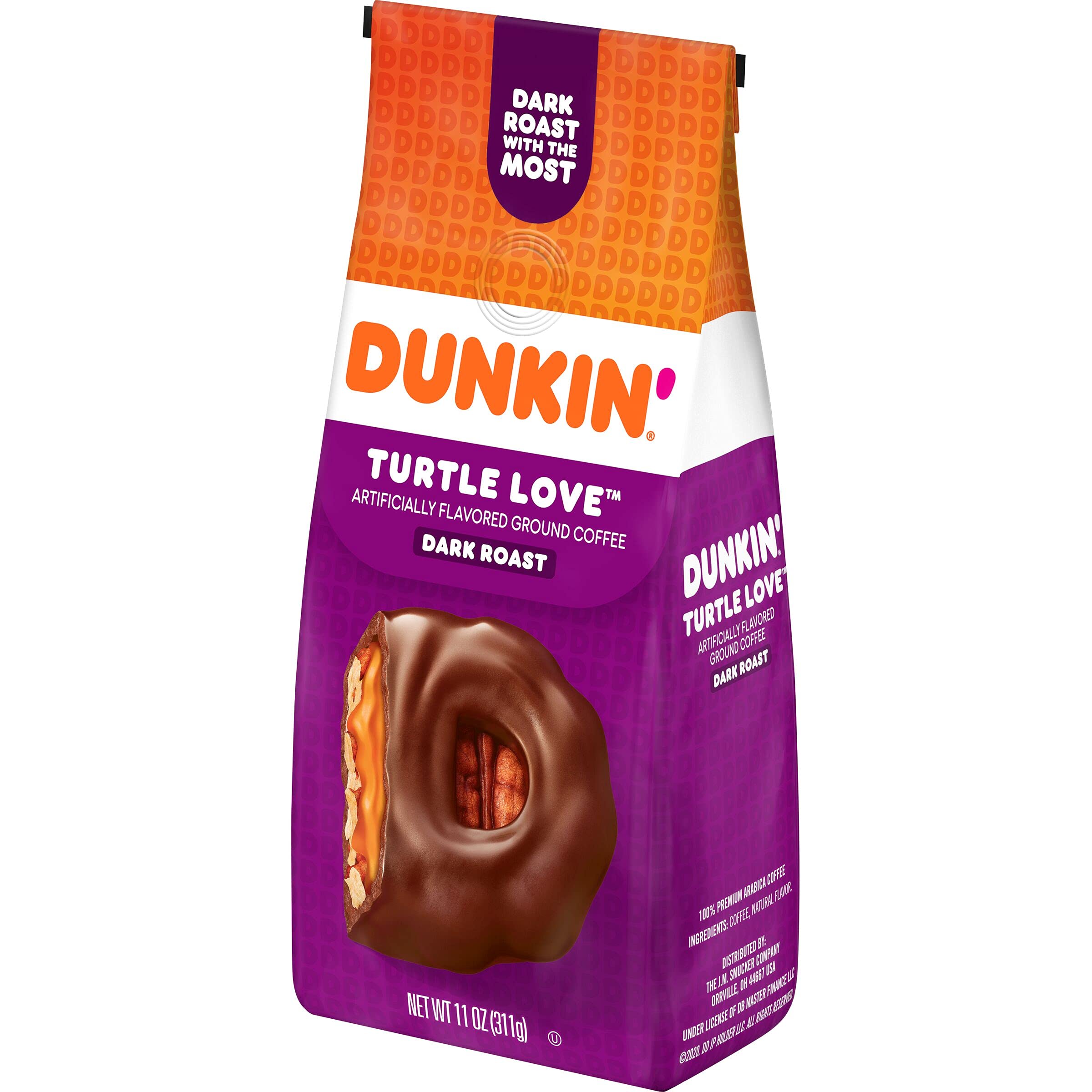 Dunkin Turtle Love steaming cup delivering warm aroma