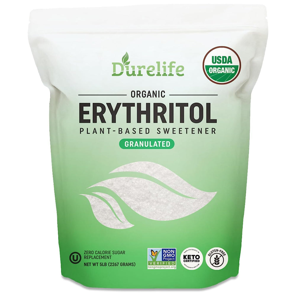 DureLife organic erythritol 5 lb bulk bag ready for baking