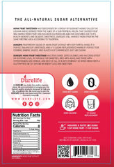 DureLife Monk Fruit Sweetener being poured into a cup for 1:1 sugar substitution.