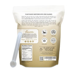 DureLife monkfruit sweetener dispensing scoop highlights convenient measuring for baking.
