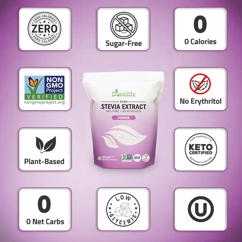 DureLife micro-spoon included for precise, zero-calorie sweetening