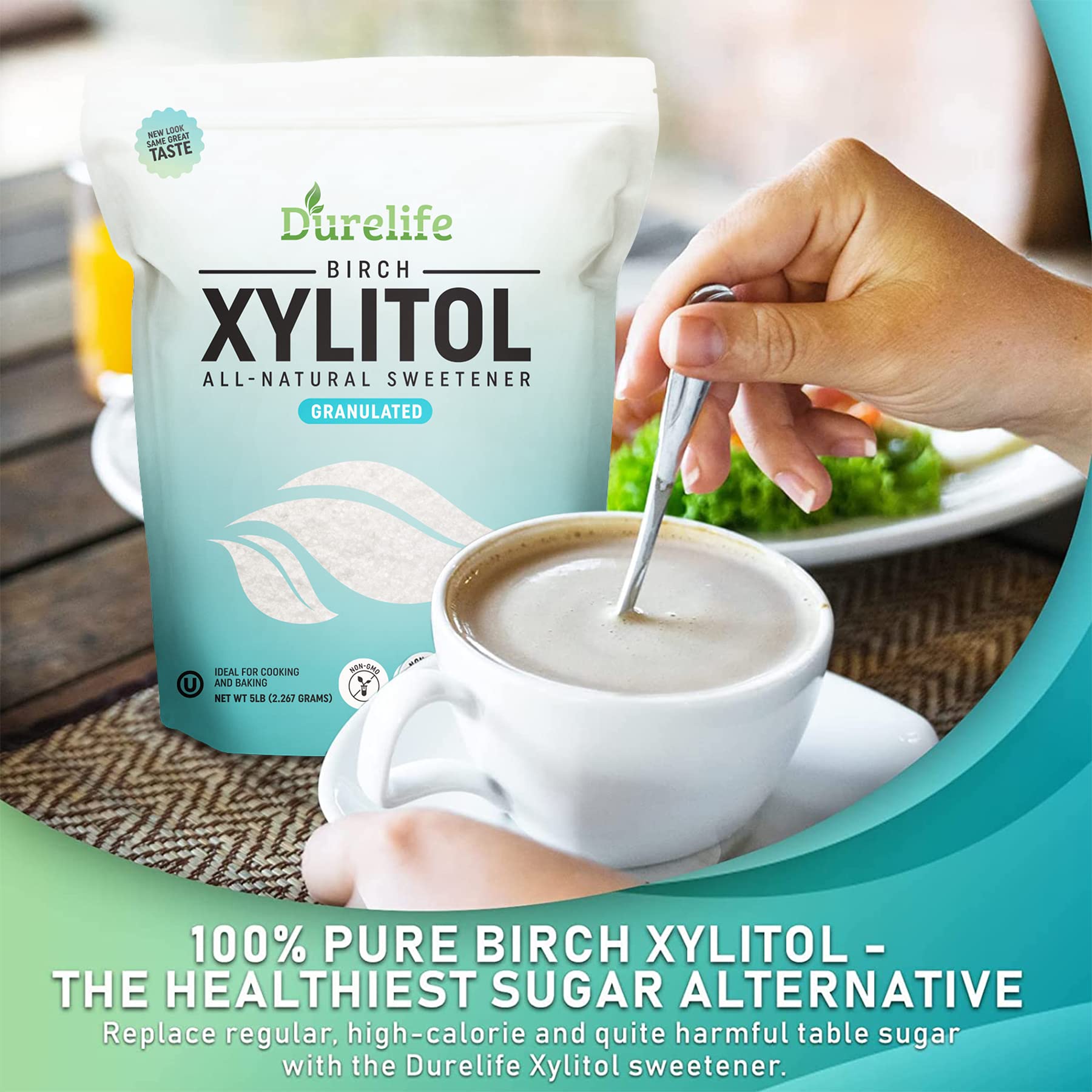 DureLife Xylitol gluten-free and kosher certification label