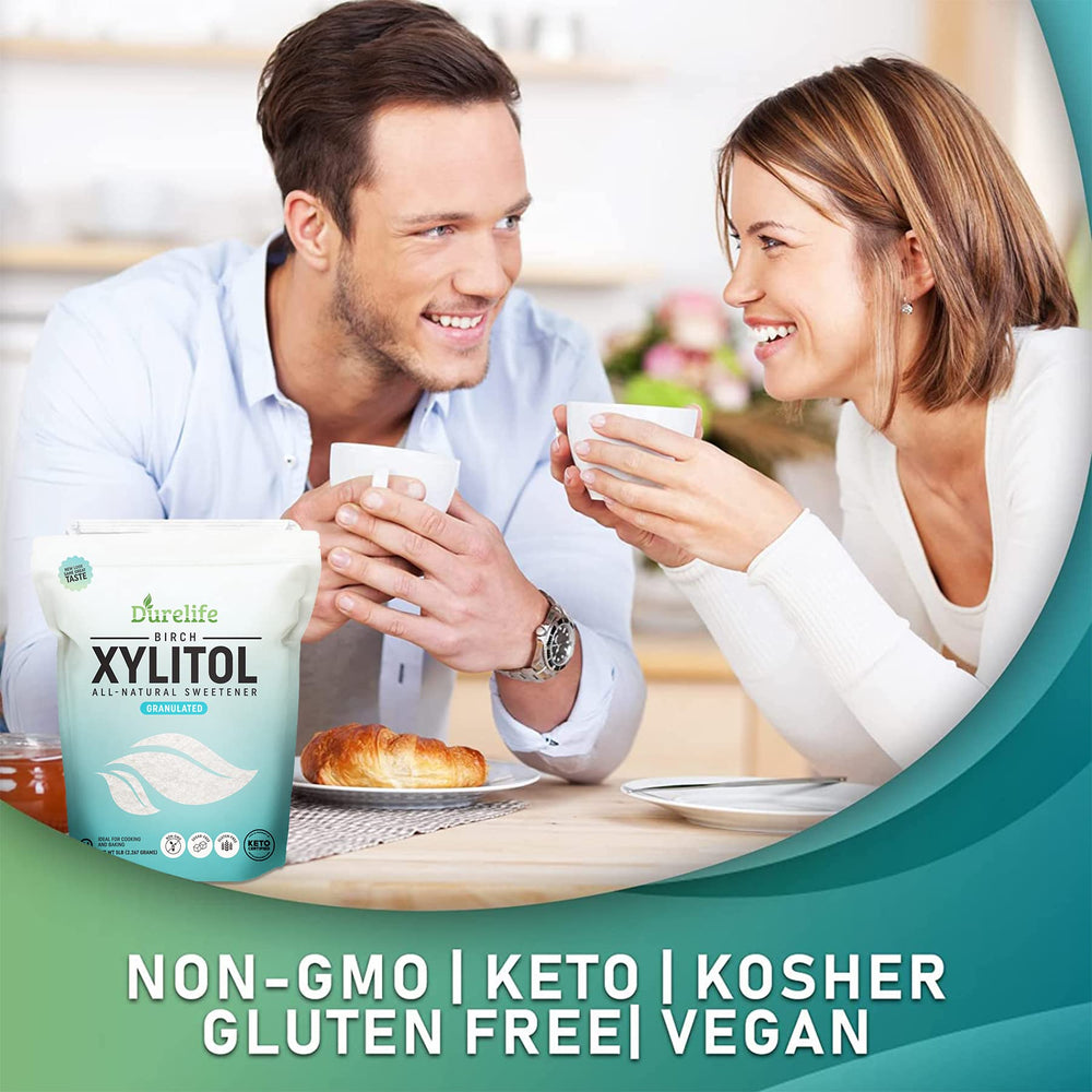 DureLife Xylitol smoothie-sweetener, blends smoothly into smoothies for balanced sweetness.