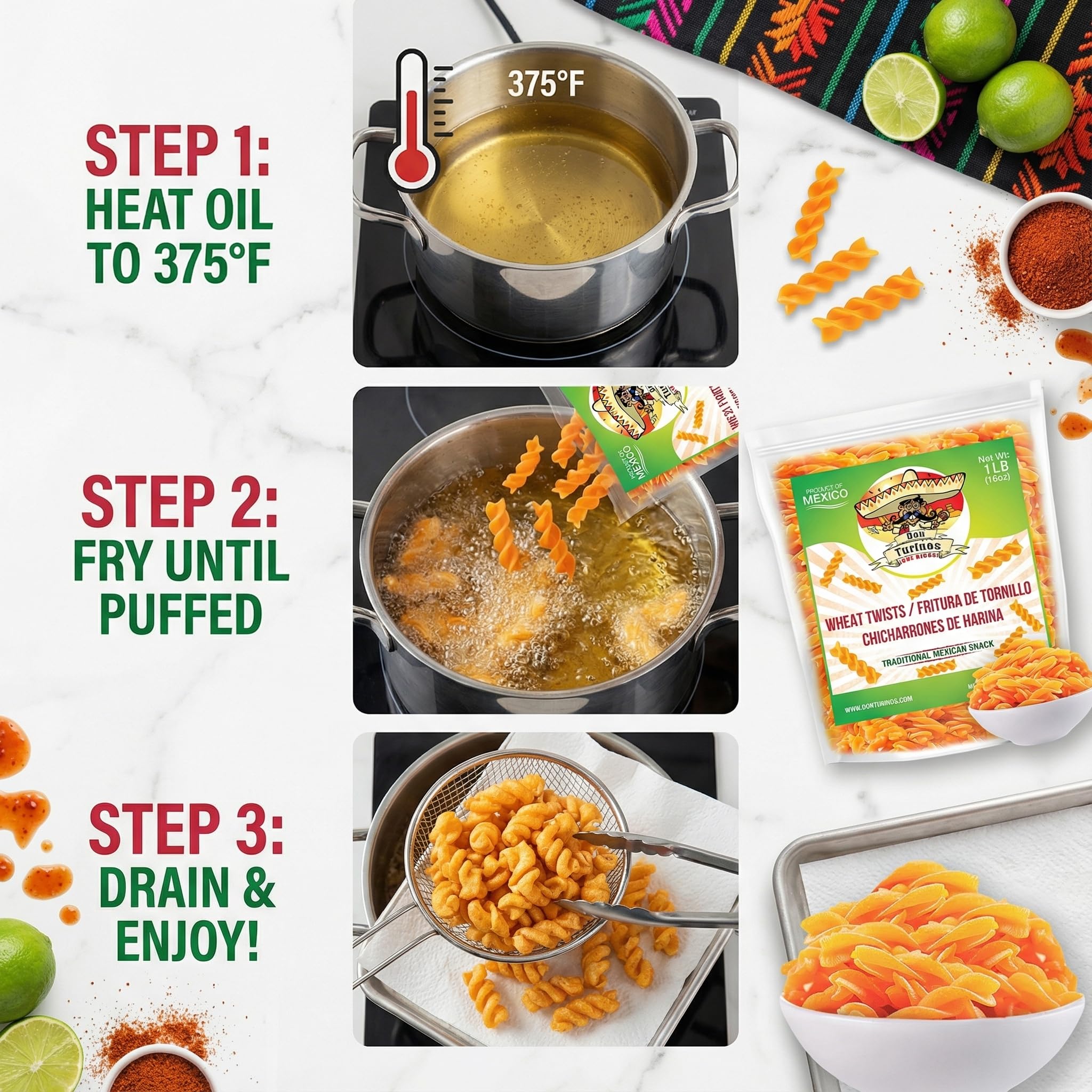 Duritos duros dips and lime serving – versatile snack with dips.