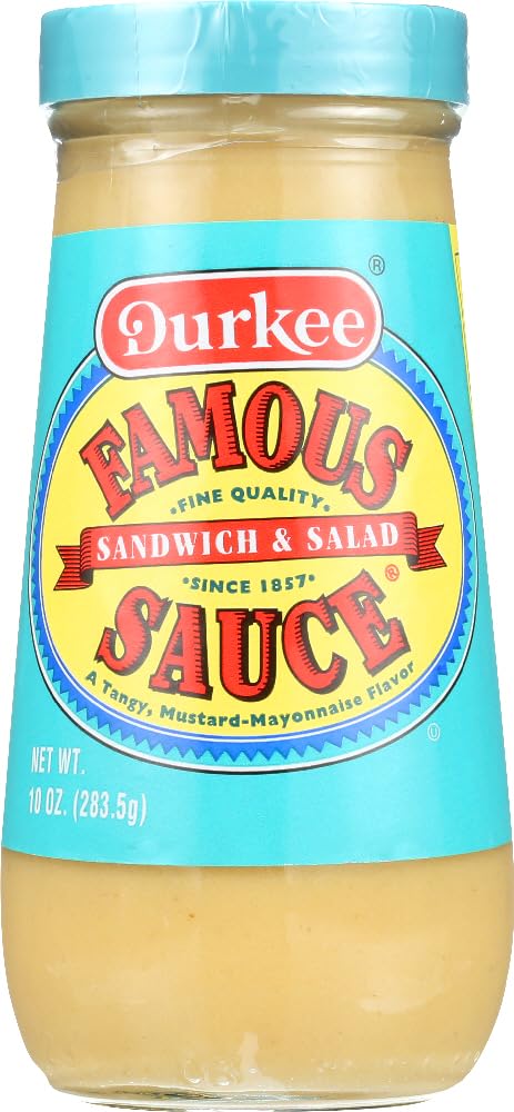 Durkee Famous Sauce 2-Pack bottle front view, ready for quick flavor on sandwiches.