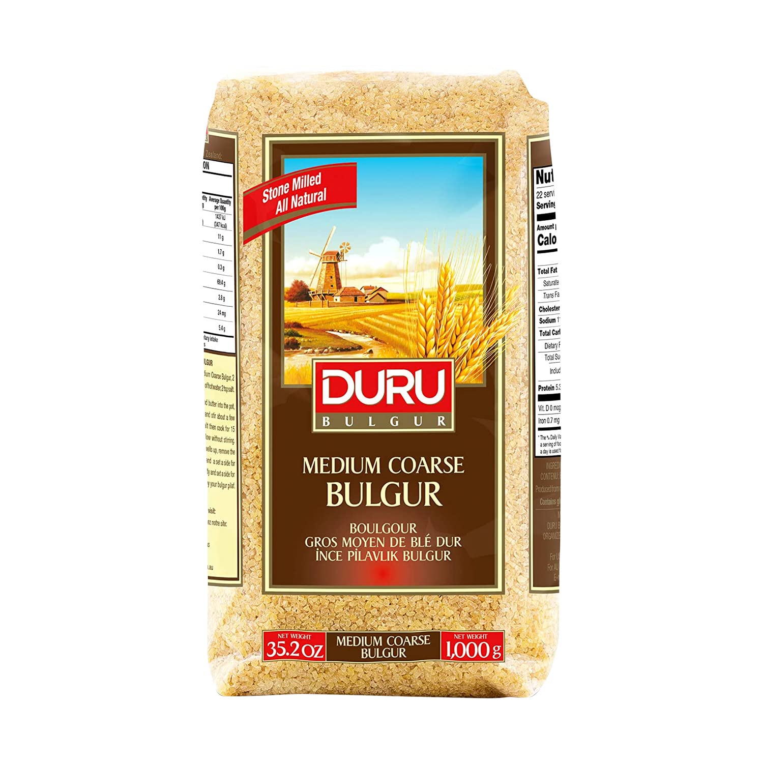 Duru bulgur medium-coarse 1000g pack for versatile meals