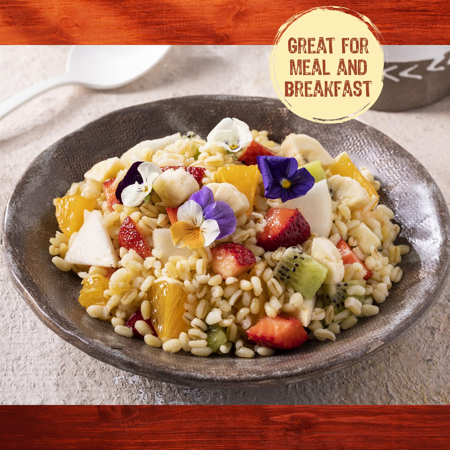 Duru Non-GMO and kosher label closeup signals trusted natural grains