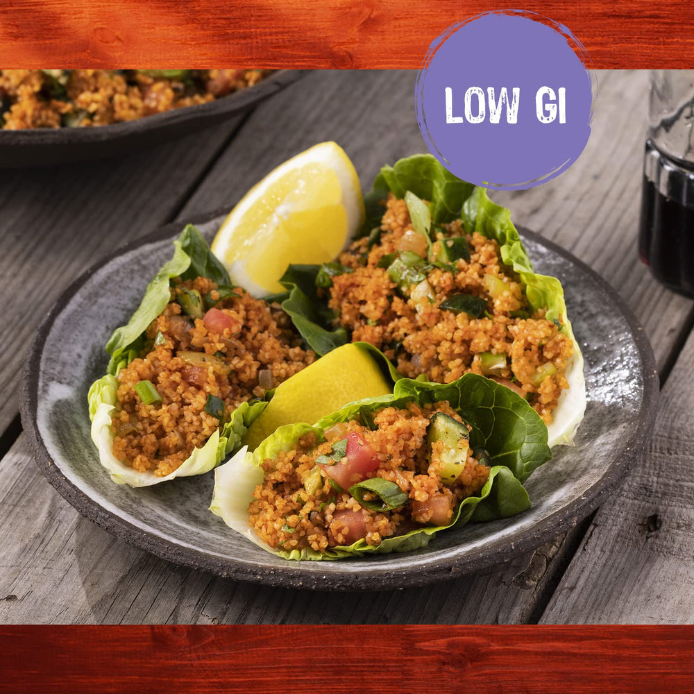 Duru bulgur soup served as a warm, fiber-rich starter.