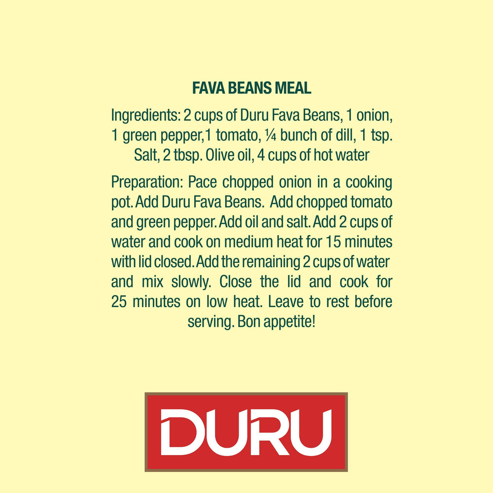 Duru fava beans simmering into a hearty soup base, rich in fiber.