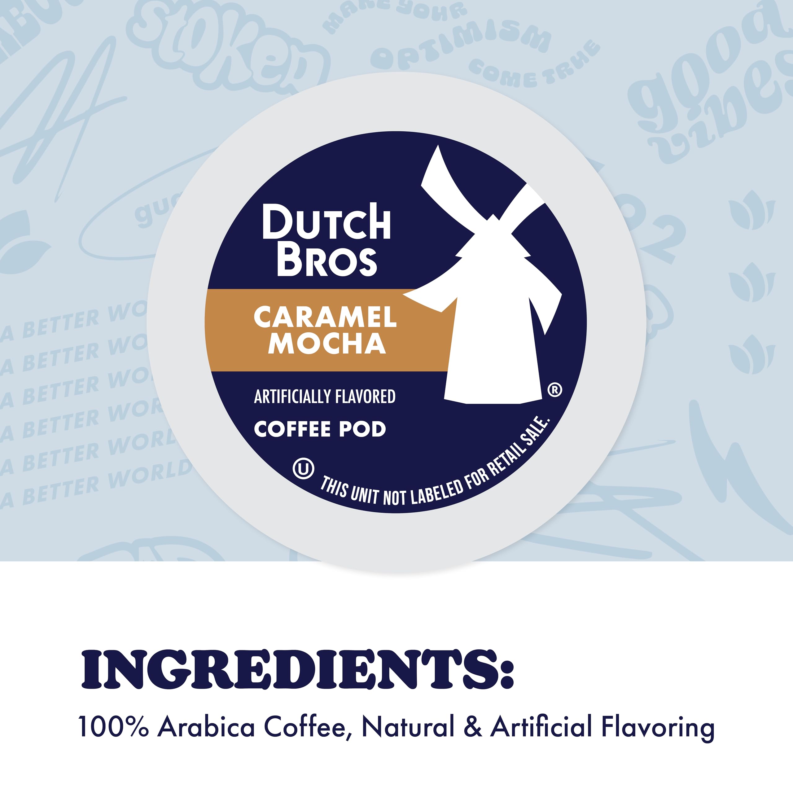 Dutch Bros Caramel Mocha pod stack ready for busy mornings.