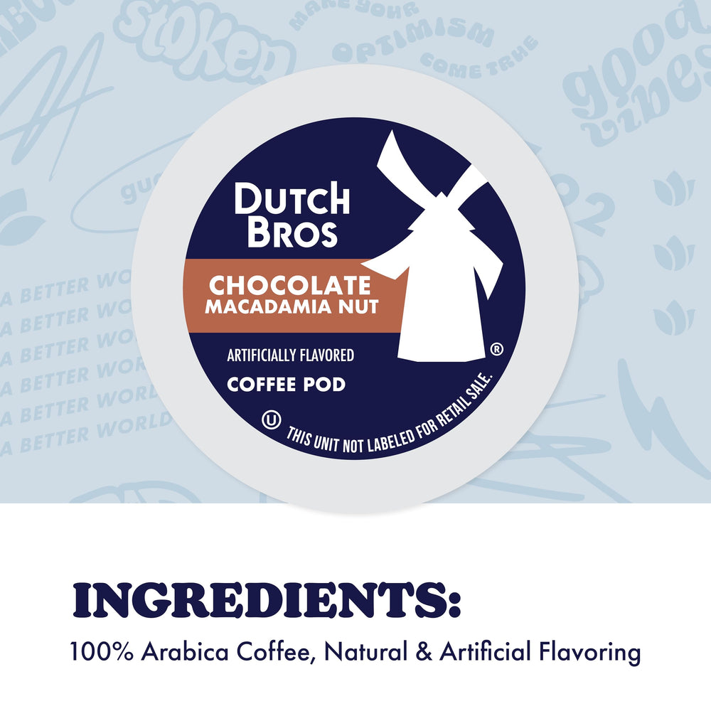 Brewed cup ready with cocoa and macadamia aromas