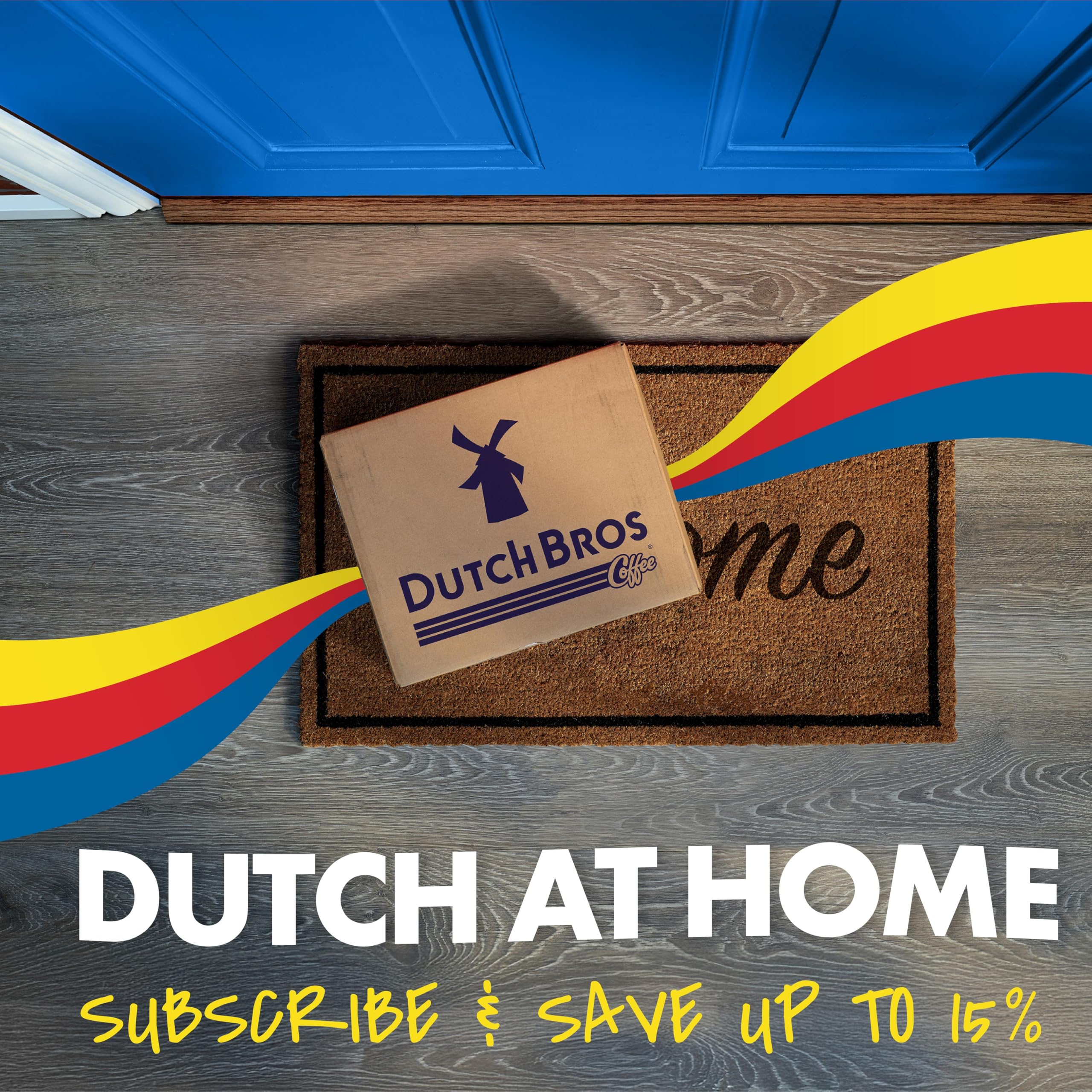 Dutch Bros Coconut Mocha medium-roast label on pod packaging.