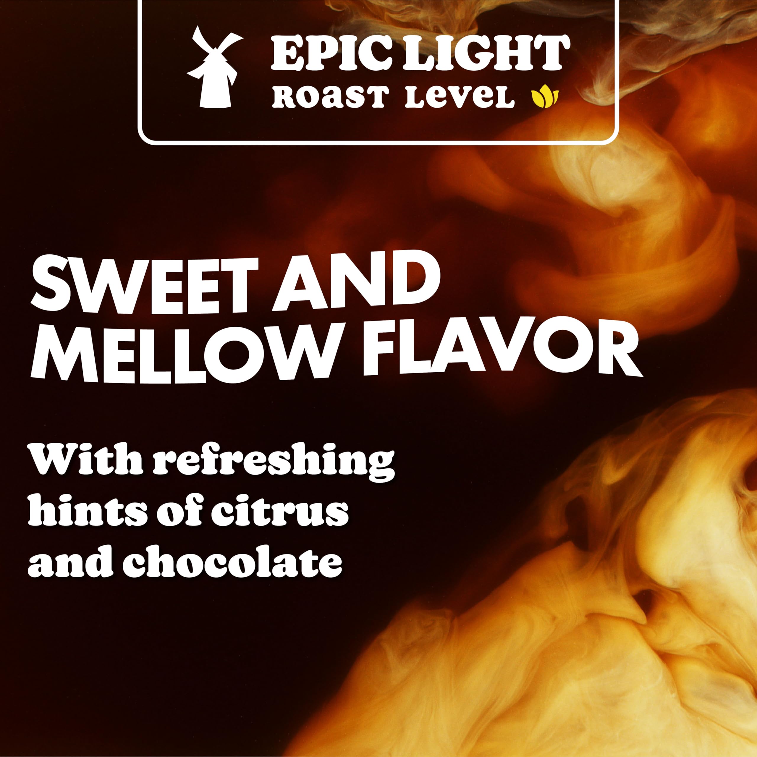 Dutch Bros Epic Light Roast served black reveals a crisp, clean balance