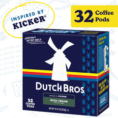 Front view of Dutch Bros Irish Cream pod showcasing premium arabica blend