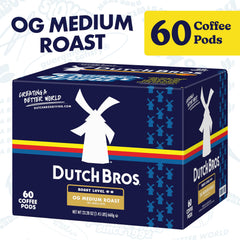 Dutch Bros OG Medium Roast 60-count pods display for quick mornings