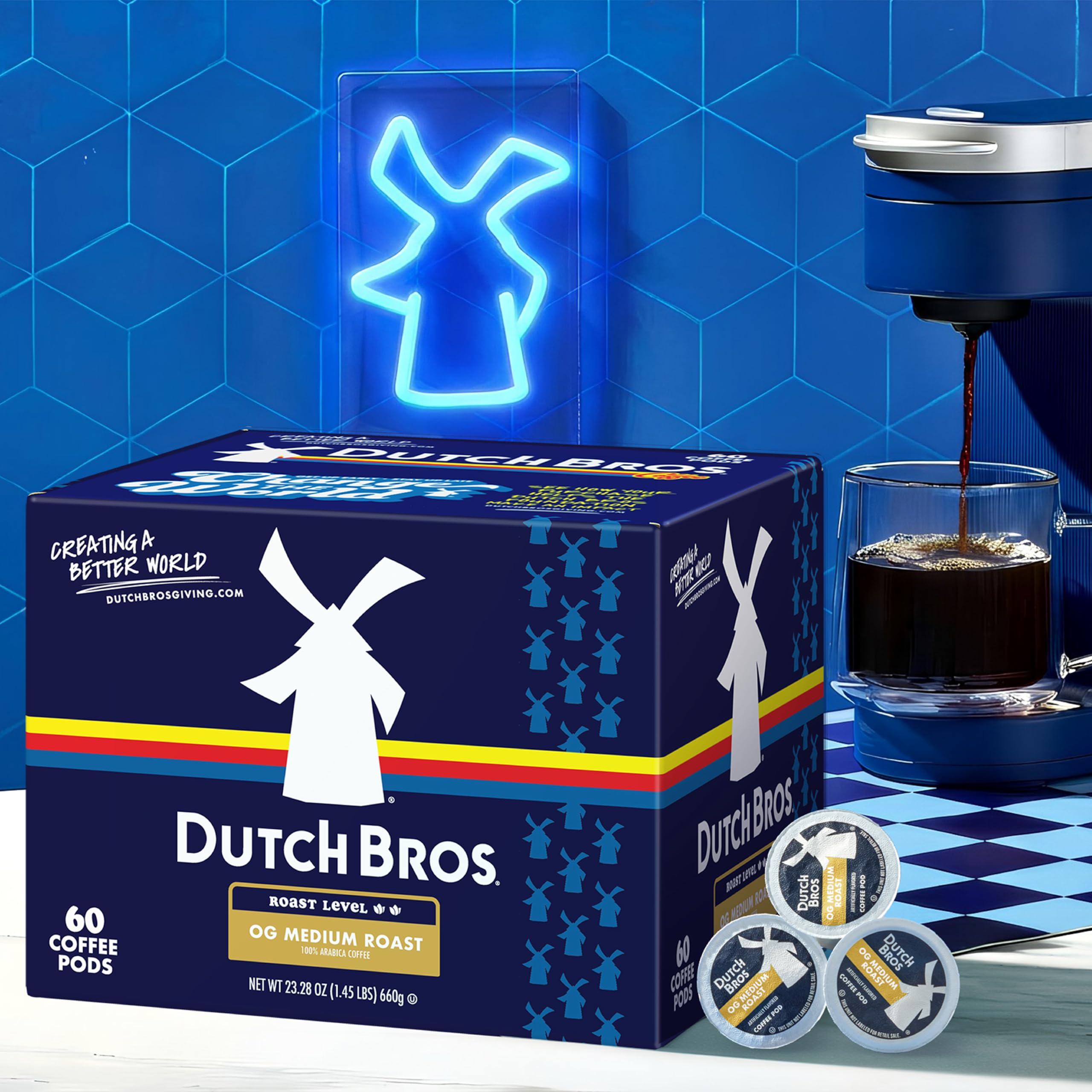 Dutch Bros OG Medium Roast Arabica beans highlighting quality