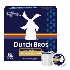 Dutch Bros OG Medium Roast box of 32 pods for easy daily brewing.