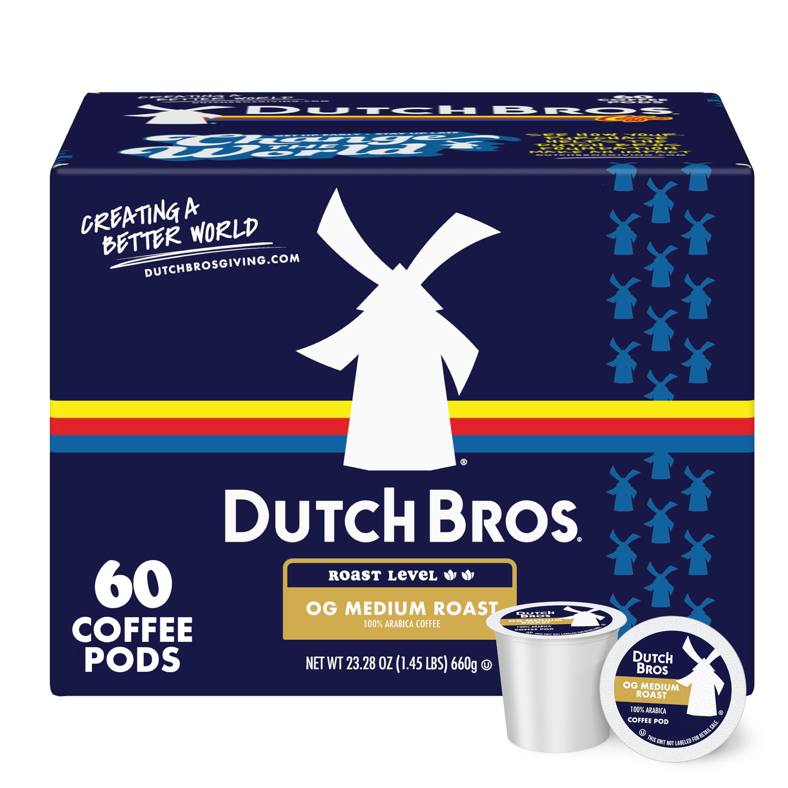 Dutch Bros OG Medium Roast box of 60 pods for convenient Keurig brewing