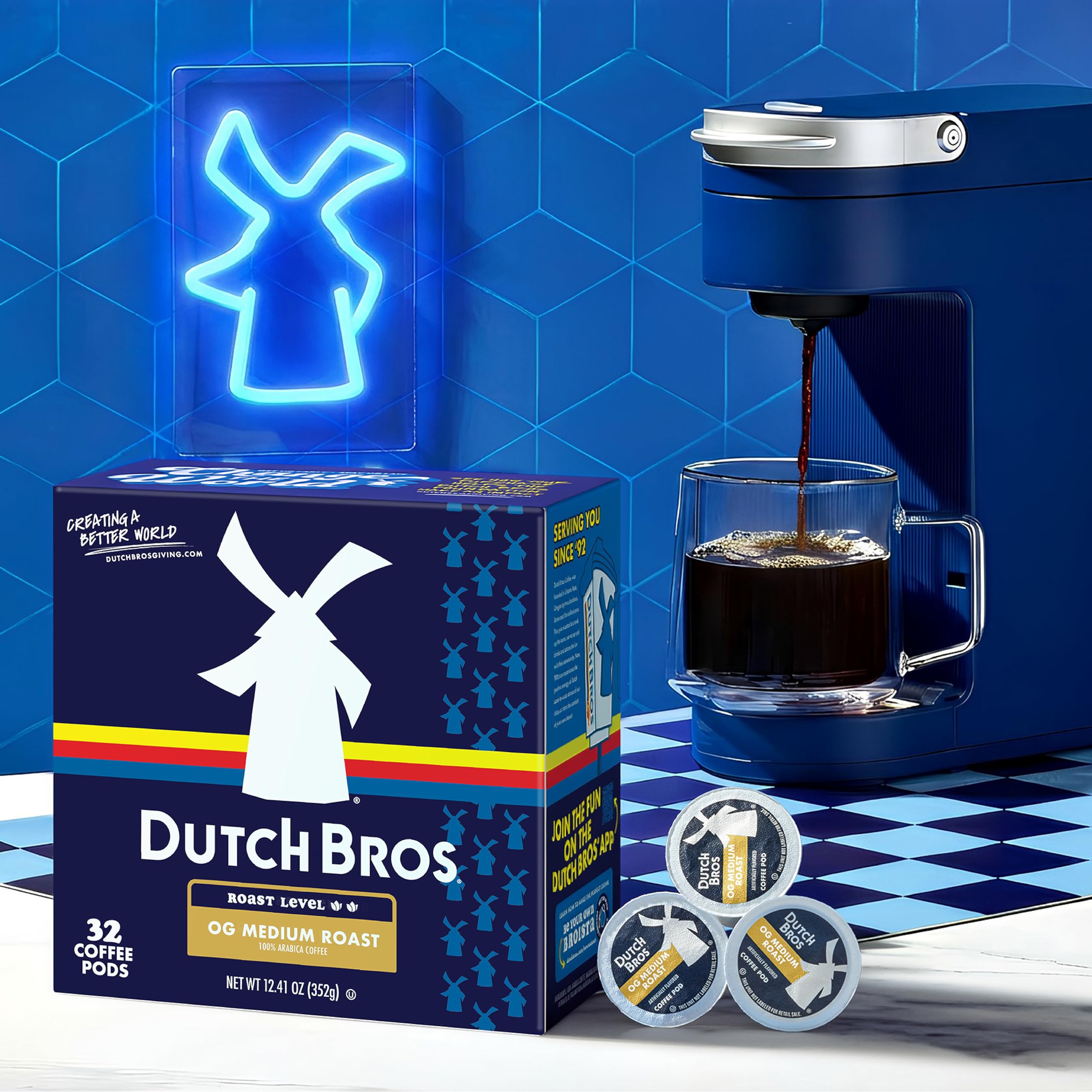 K-Cup compatible Dutch Bros OG Medium Roast pod fits Keurig brewers.