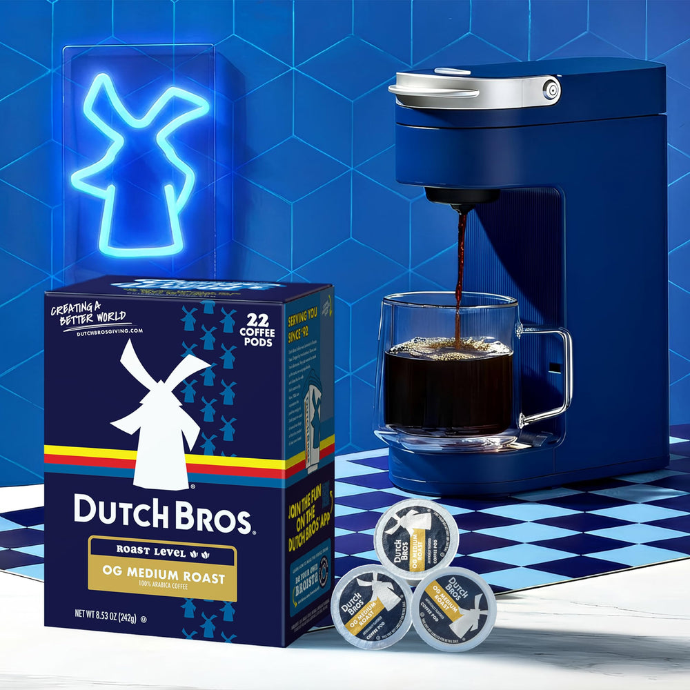 Dutch Bros OG Medium Roast pod shot highlighting single-serve format