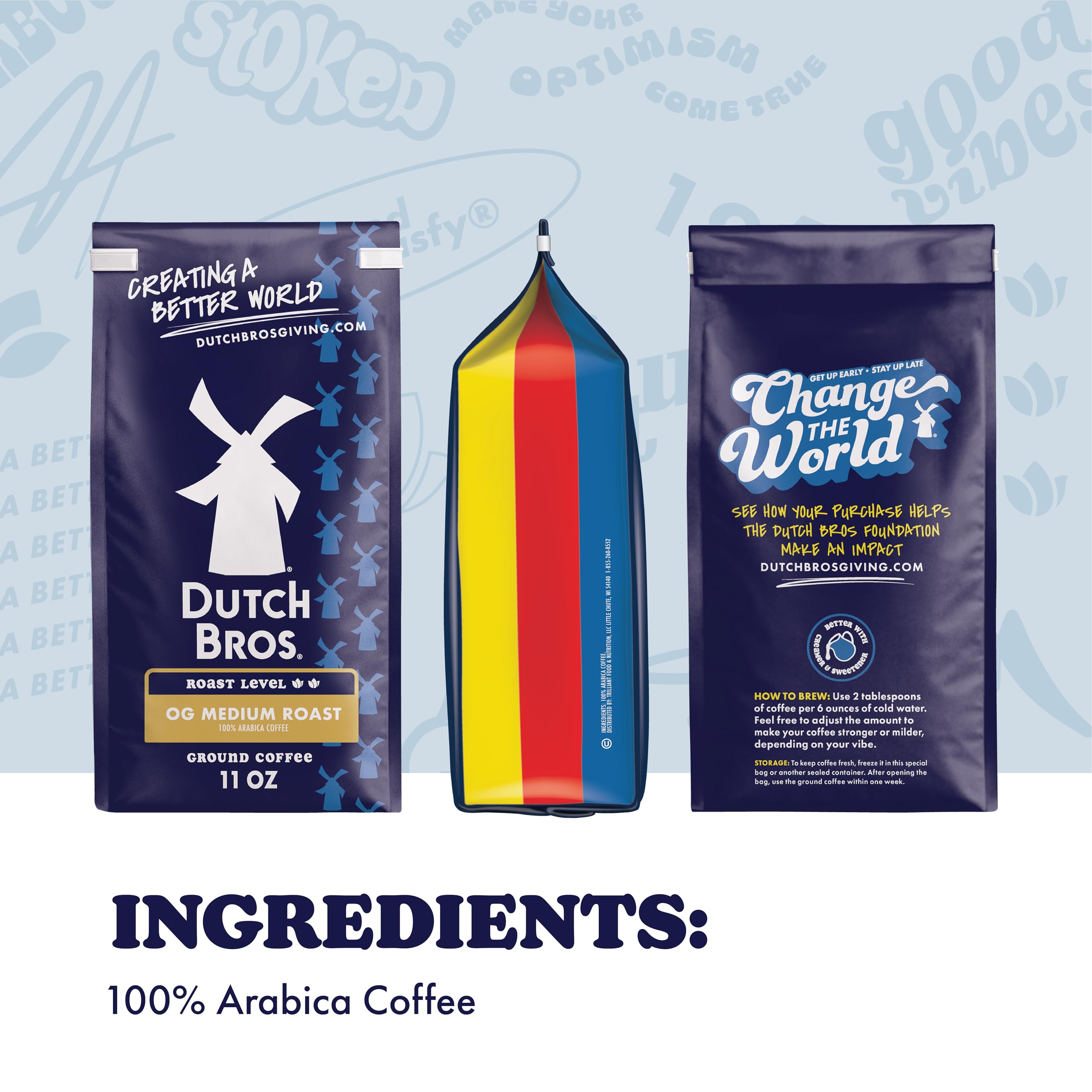 Dutch Bros OG Medium Roast steaming cup with balanced aroma