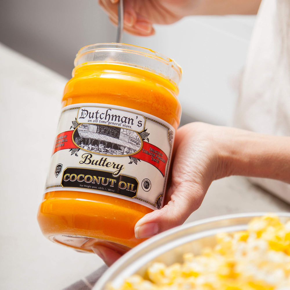 Dutchman’s Popcorn Coconut Oil is gluten-free for safe snacking and cooking.