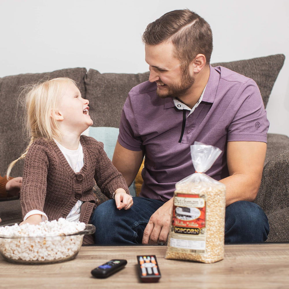 Dutchman's White Popcorn in a bowl for quick movie-night snack.