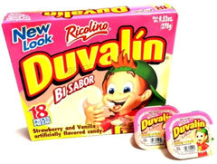 Duvalin Strawberry & Vanilla candy, creamy filling, ideal snack for sharing.