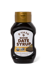 D'Vash Organic Date Syrup bottle front view highlights natural sweetness for everyday recipes
