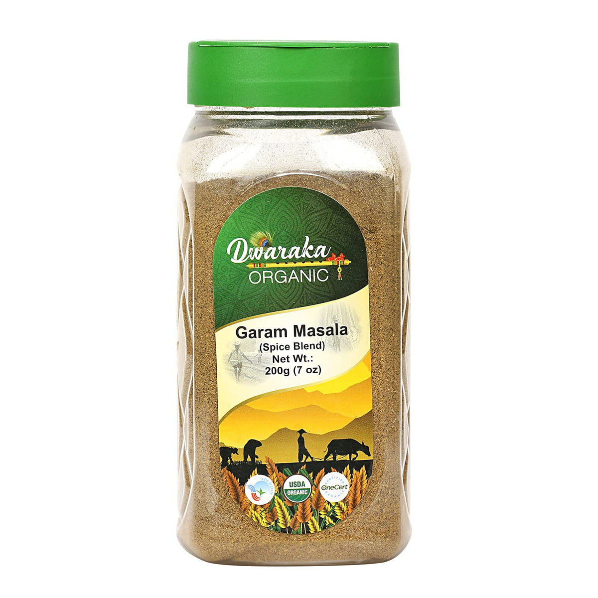 DWARAKA Garam Masala powder in a jar enriches curries with warm, aromatic depth.