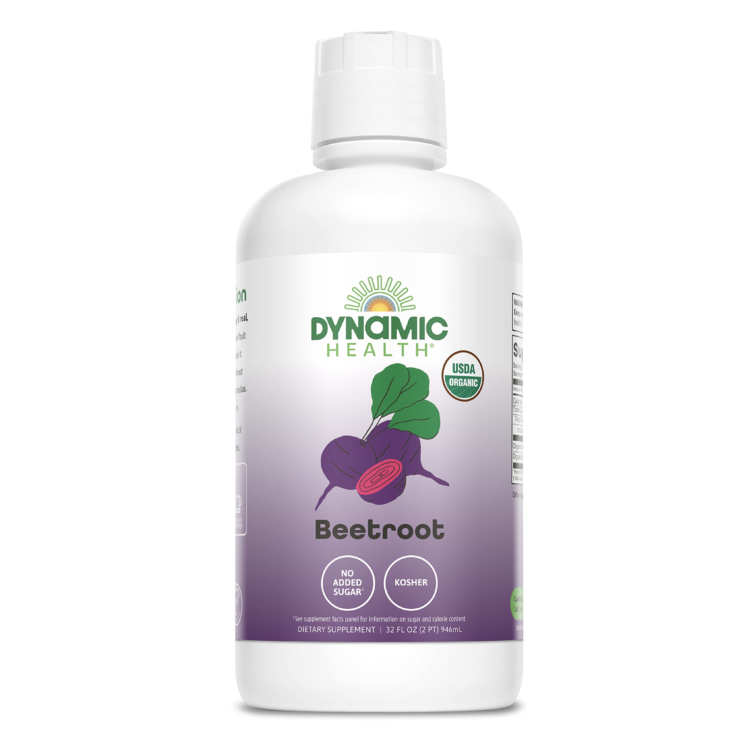 Dynamic Health Beetroot Juice Concentrate bottle, may support circulation