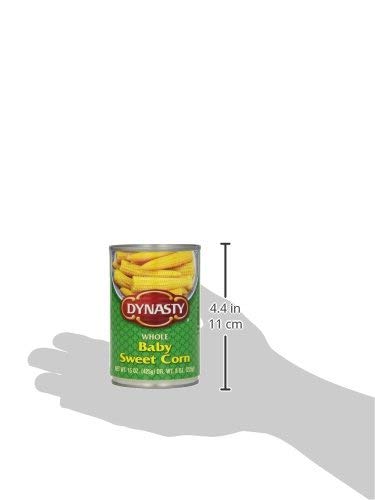 Dynasty Baby Sweet Corn packaging details for pantry storage