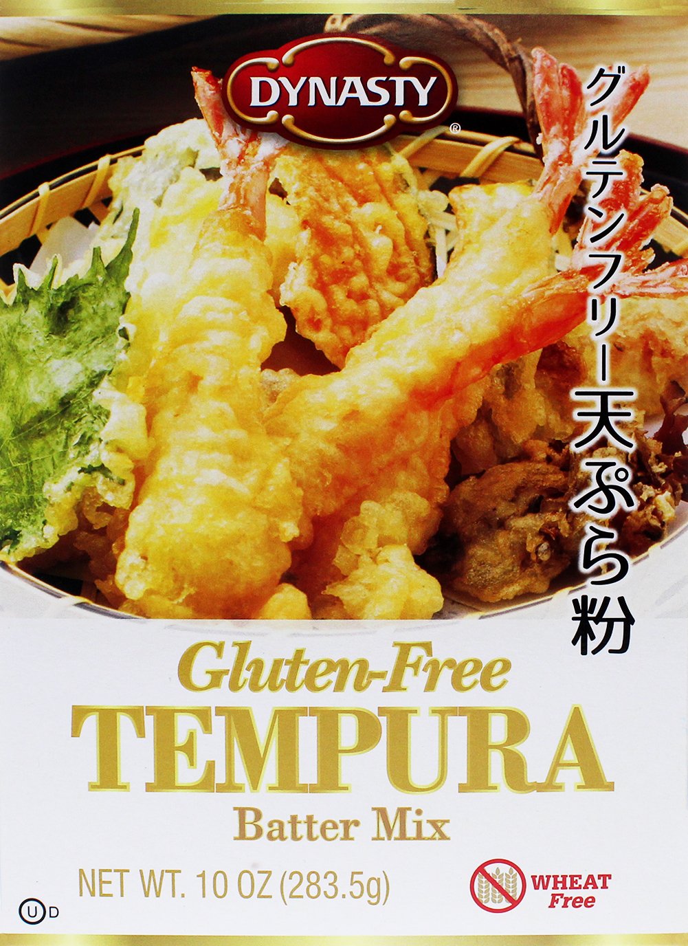 Dynasty gluten-free tempura batter front package for light crispy frying.