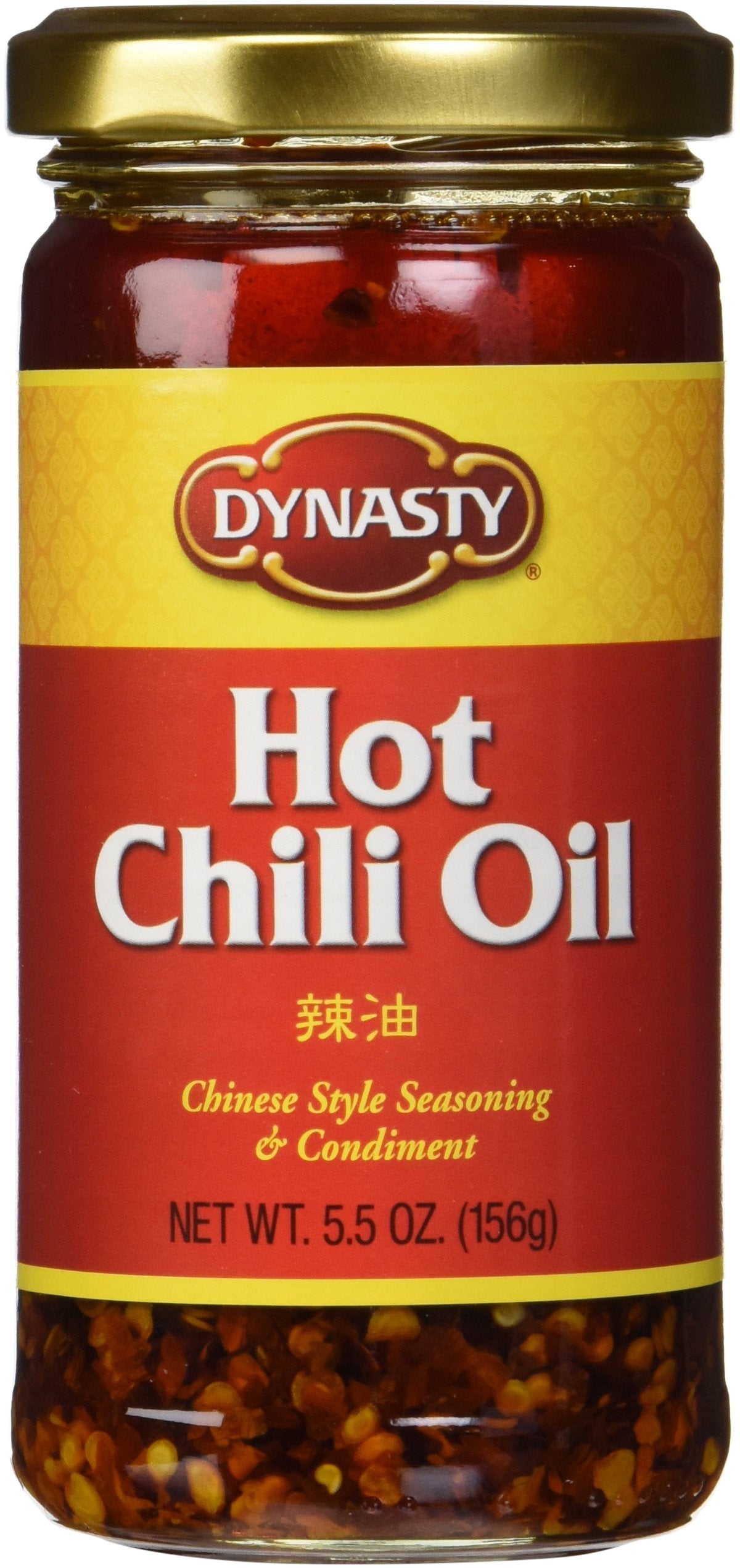 Dynasty hot chili oil bottle front ready to boost flavor