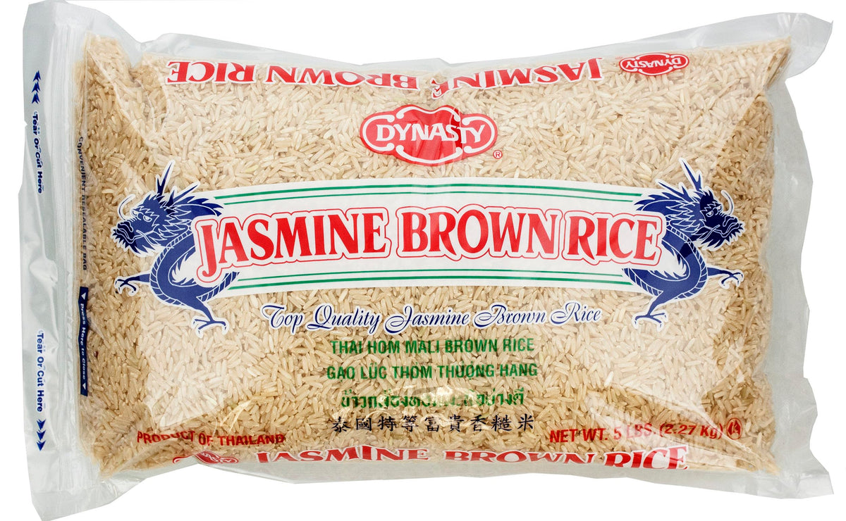 Dynasty Jasmine Brown Rice packaging is ready to store and use in meals
