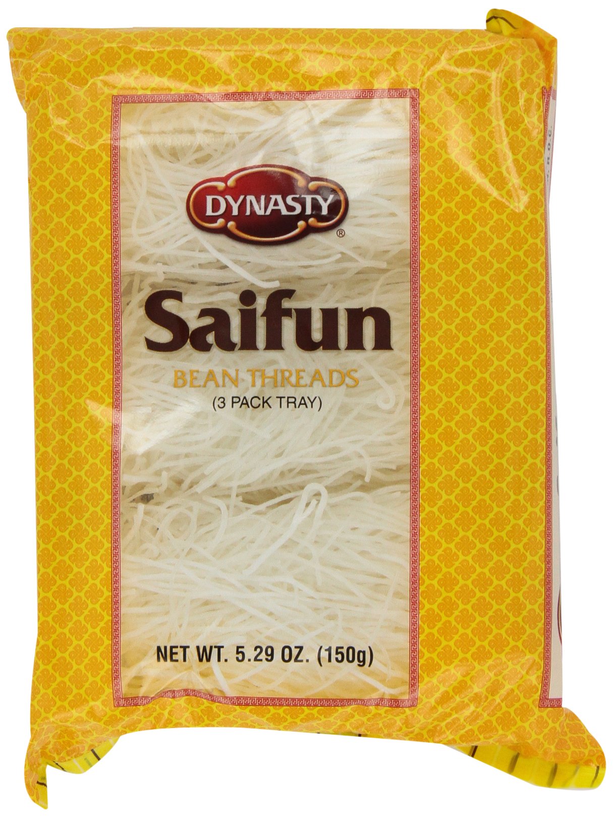 Dynasty SaiFun bean threads pack shot showing versatile noodles for many dishes