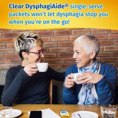 Dyspagiaide packaging features healthcare professional approval badge for trust