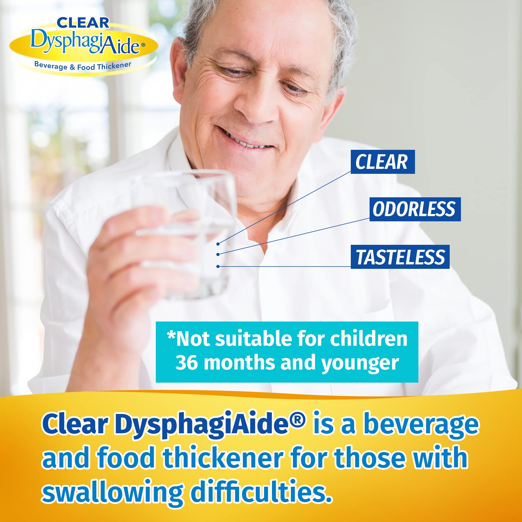 Dyspagiaide nutrition label highlights non-GMO, gluten-free, and sugar-free attributes