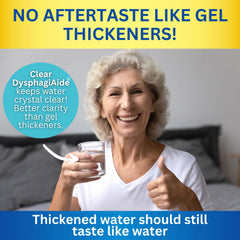 DYSPHAGIAIDE thickened-liquid visual shows smooth, clear texture.