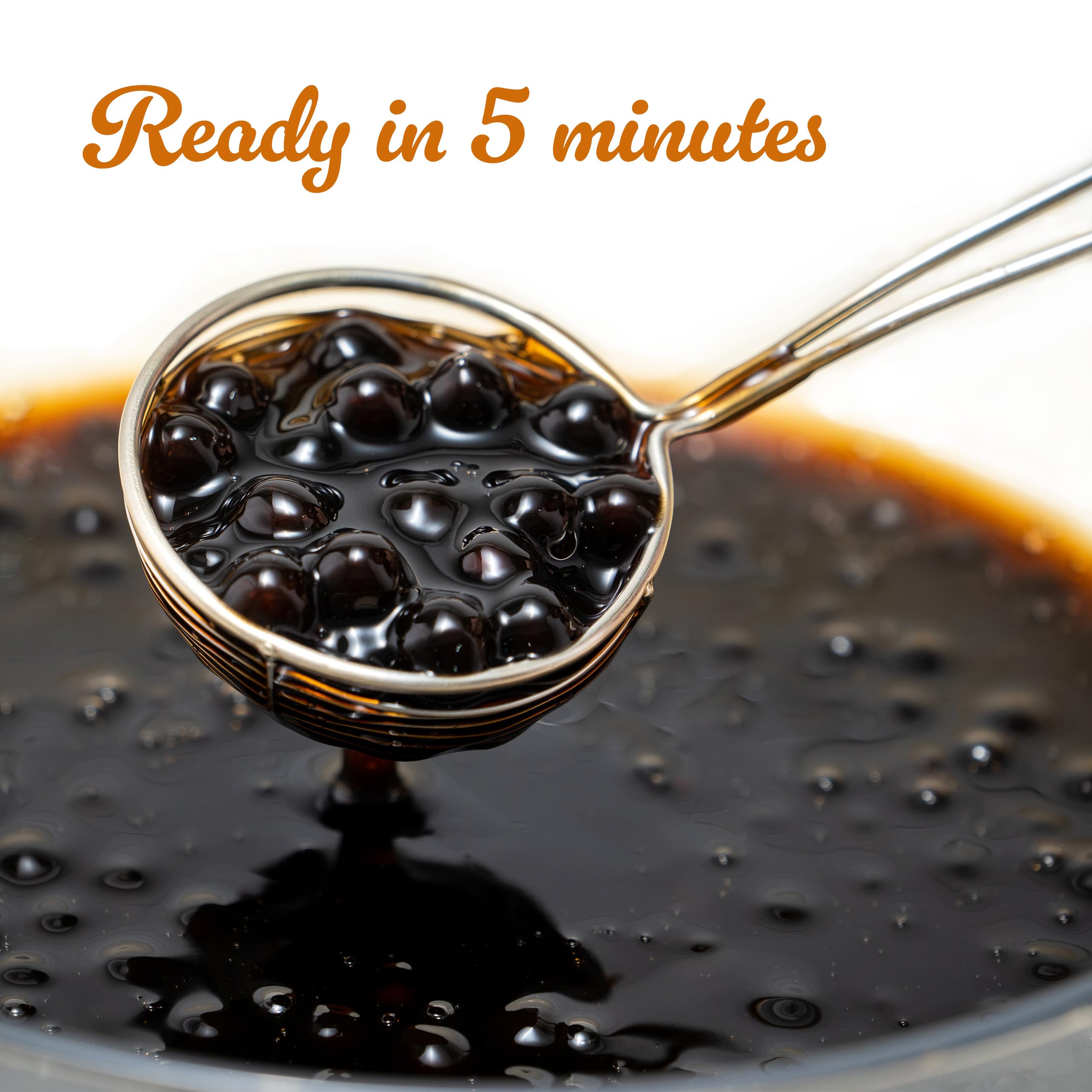 E-FA Brand boba pearls as bubble tea topping for beverages