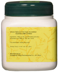 E-Fong Yi Mu Cao bottle side label detailing ingredients and usage for informed use