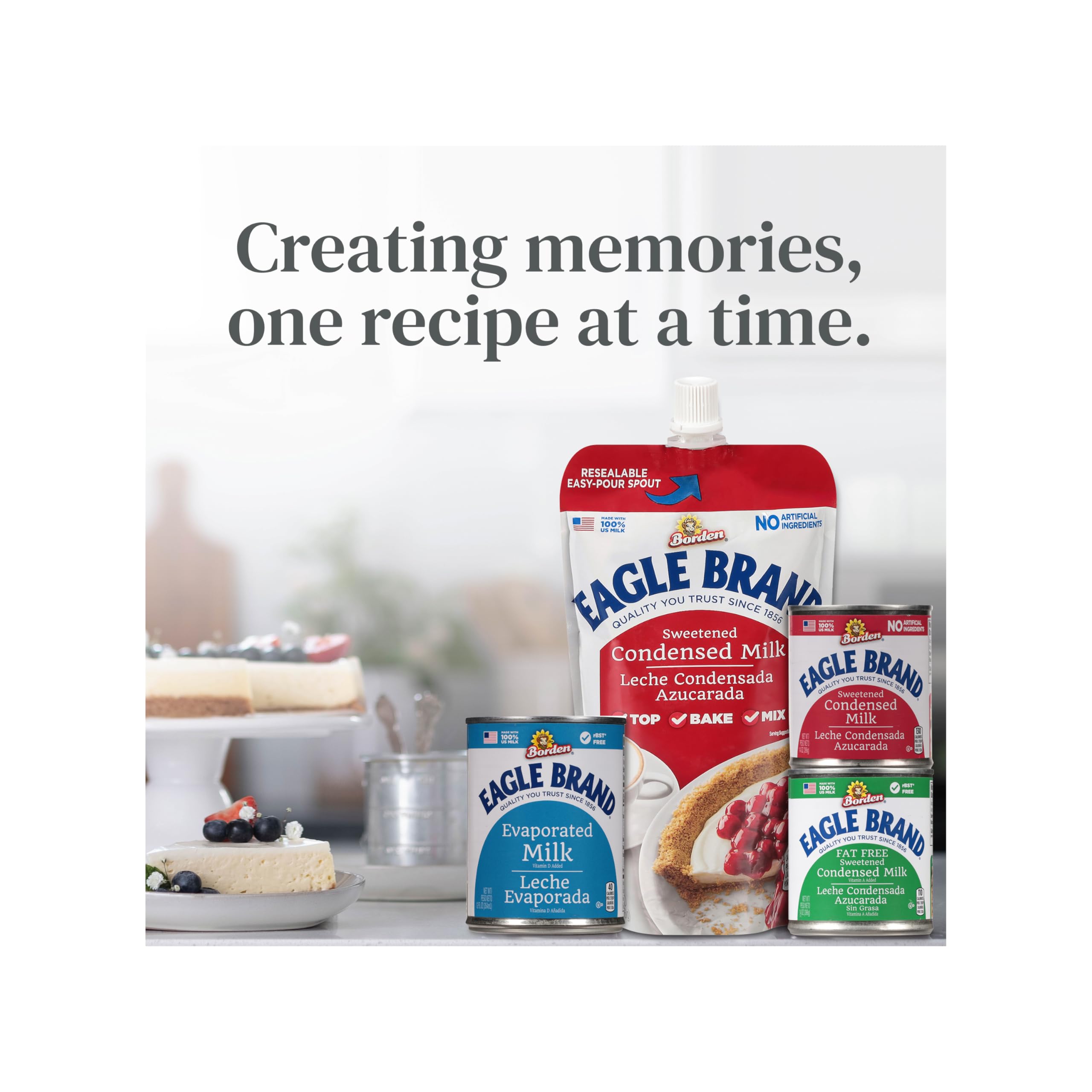 Eagle Brand condensed milk used as coffee creamer for creamy beverage.