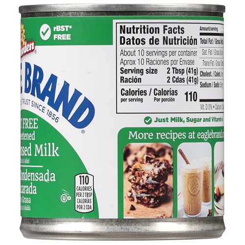 Varied uses idea card with Eagle Brand condensed milk for baking and coffee