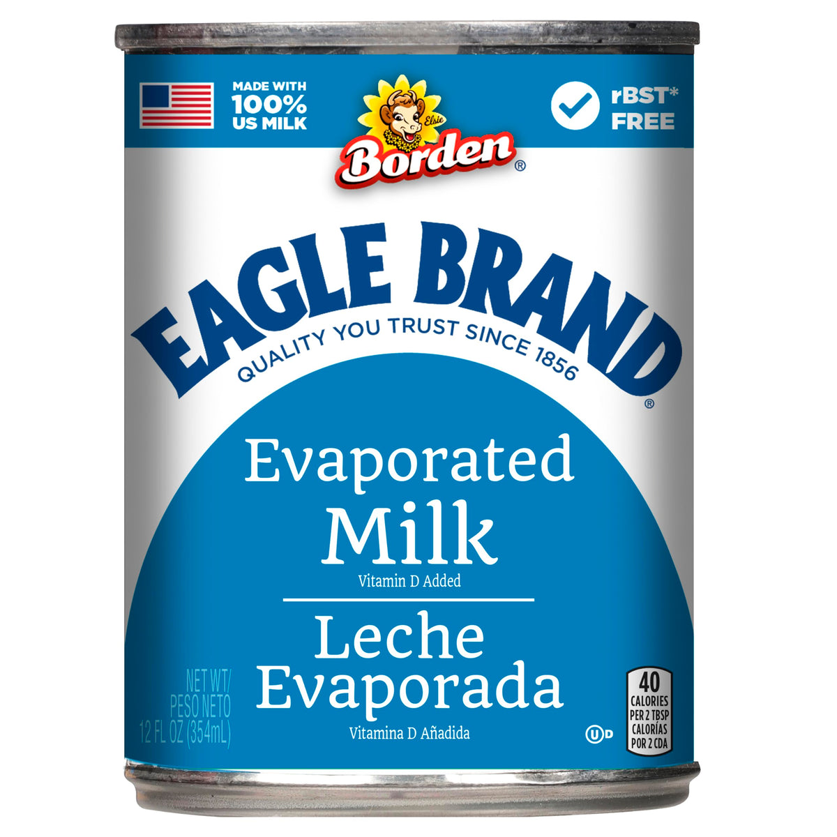 Eagle Brand evaporated milk can ready for desserts and sauces.