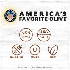 Early California Simply Olives packaging on shelf highlights convenience and freshness.