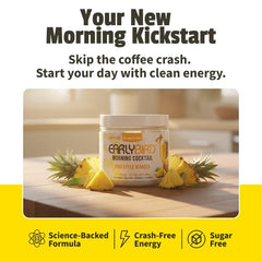 EarlyBird Pineapple Mimosa packaging shows 45 servings for daily use.
