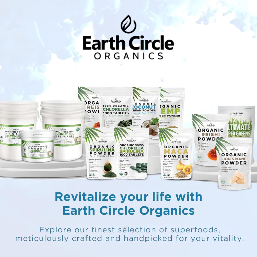 Earth Circle Organics coconut milk powder stored in resealable bag preserves freshness.