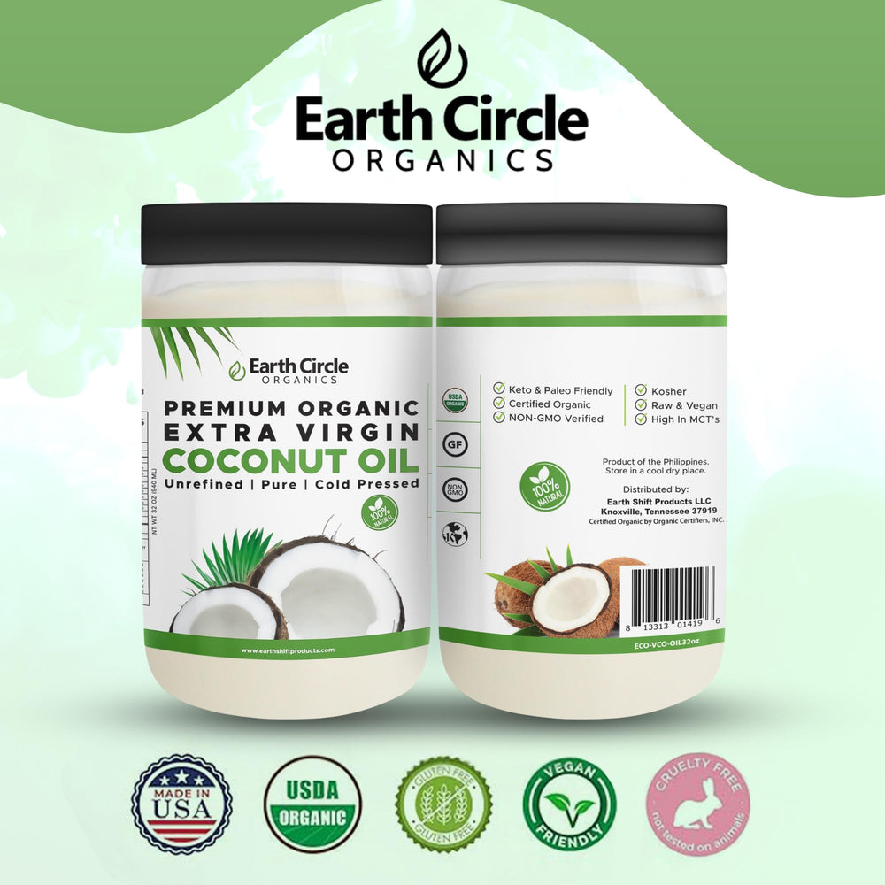 Earth Circle Organics Coconut Oil for baking muffins and desserts.